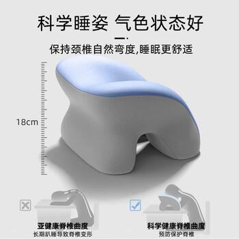 9i9小学生午睡枕办公室午休睡觉神器儿童趴睡枕头趴在桌上成人抱枕蓝 商品图2