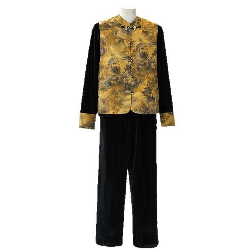 FW 2575妈妈秋装金丝绒套装大气马甲外套新中式国风三件套 商品图4