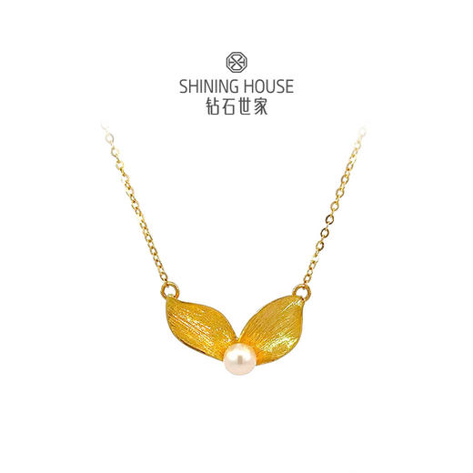 【定价黄金】【限时8折】【现货】钻石世家 黄金足金珍珠项链（萌兔款）（约 3.52克±0.1克）(黄金产品下单后不退款不退货不换货不补差价) 商品图2