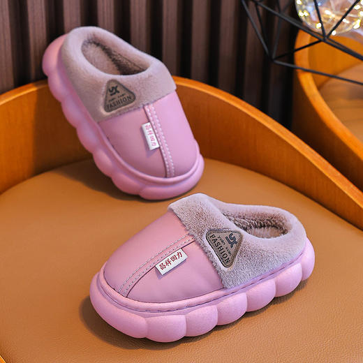 【亲子款毛绒拖鞋19.9起  2双起拍  单拍不发货】新款秋冬季棉拖鞋男女童踩屎感厚底防滑室内家居冬天加绒保暖棉拖聚 商品图8