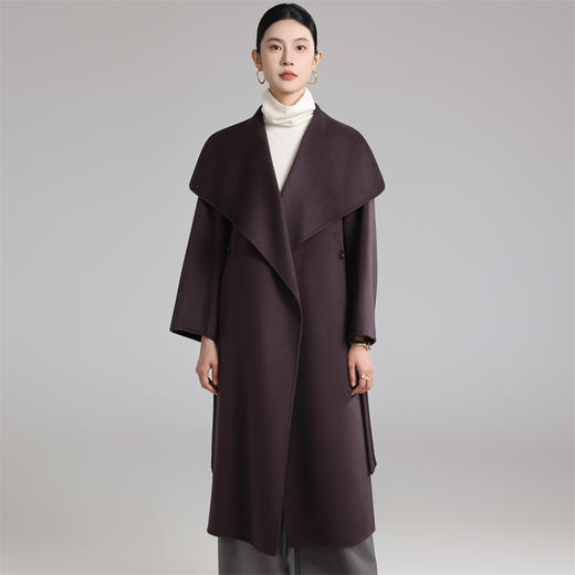 【清河羊毛羊绒专场】鹿展LZ802女士羊绒大衣30%山羊绒 70%羊毛 商品图1