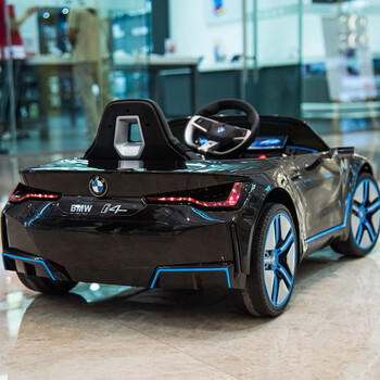 贝瑞佳（BeRica）宝马授权婴儿童电动车遥控四轮汽车宝宝小孩玩具可坐人男女礼物黑 商品图1
