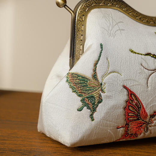 【蝶无歇】旗袍汉花手提贝壳包QB-蝶无歇 商品图2