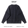 11357SDSA男士秋冬新款痞帅男装韩版磨白解构拉链口袋圆领卫衣百搭宽松 商品缩略图5