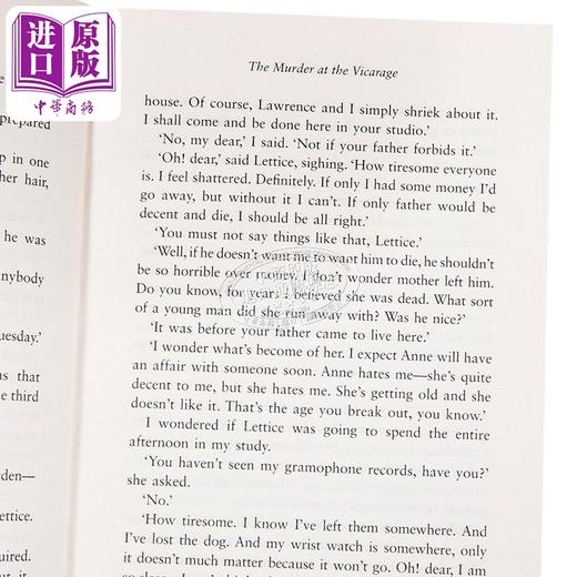 预售 【中商原版】阿加莎系列 寓所迷案 马普尔小姐 英文原版 Agatha Christie Miss Marple The Murder at the Vicarage 商品图2