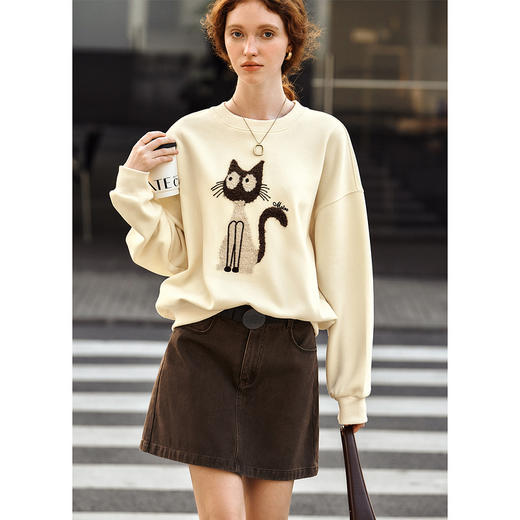 OLrain欧芮儿咖色牛仔半身裙女春季2025年新款通勤百搭减龄短裙 商品图2