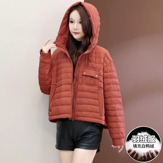 QYM 25KB797-Y时尚轻薄羽绒服韩版宽松加白鸭绒保暖羽绒服 商品图3