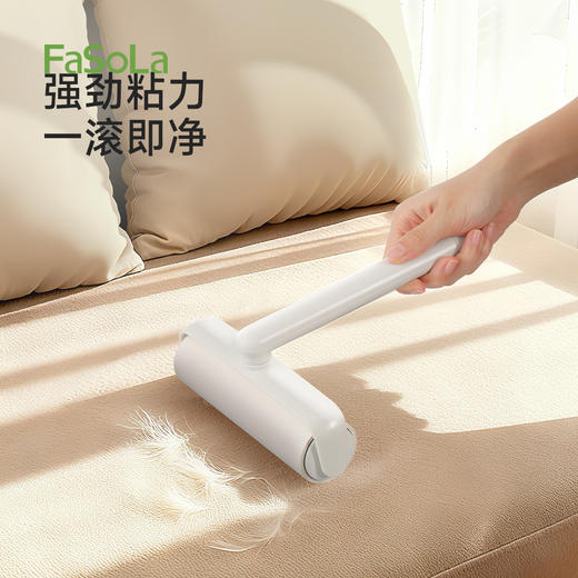 FaSoLa粘毛器滚筒可撕式替换粘毛卷纸滚刷衣服黏毛去卷毛刷粘尘沾毛神器 商品图5