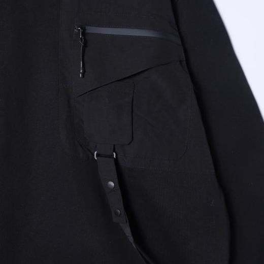 11338SDSA男士秋冬新款痞帅男装小众拉链口袋设计纯色圆领卫衣百搭时尚 商品图3