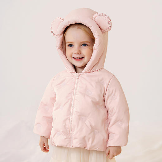 迷你巴拉男女童羽绒服可爱连帽轻薄儿童宝宝外套2025冬新品 商品图2