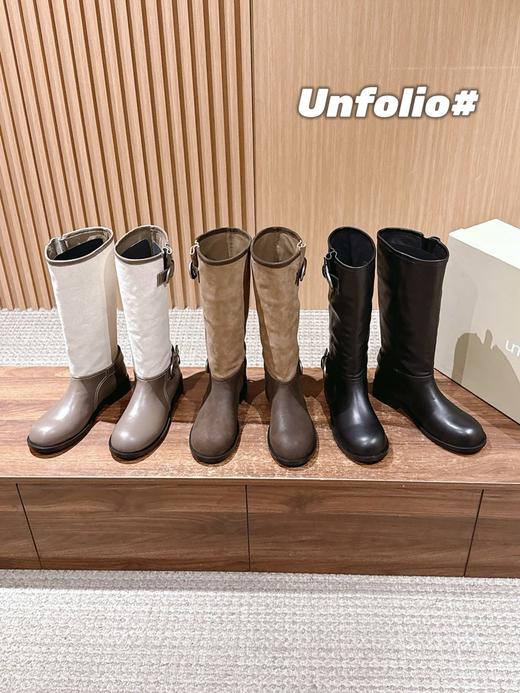 Unfolio 25s秋冬新款 全面升级款 松弛有度的堆叠美学骑士 长靴/短靴（DBG） 商品图2