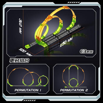 iDoon飕狗拼装摩托车男孩儿童玩具惯性轨道金属疆域生日礼物 商品图2