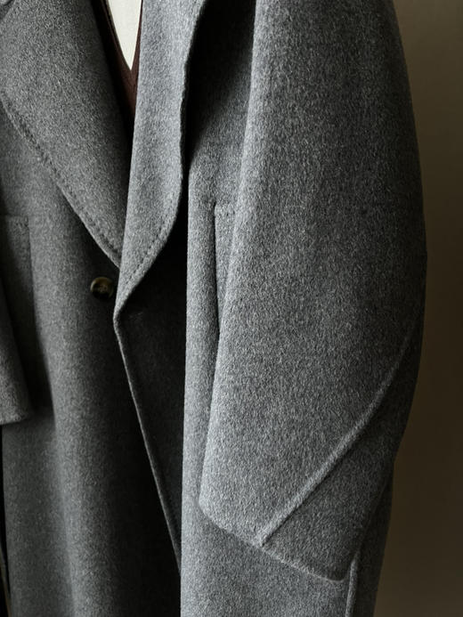 【神仙版型】噢蜜ooomeooo大翻领羊绒混纺手工大衣 商品图12
