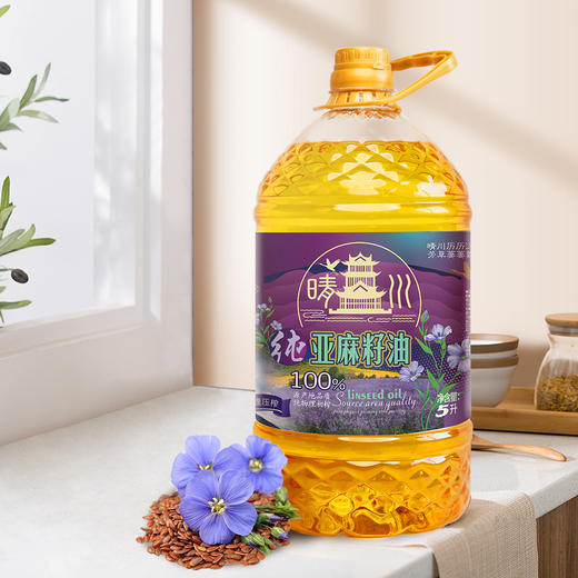 晴川物理压榨纯亚麻籽油5L*4瓶（6924497924639） 商品图1