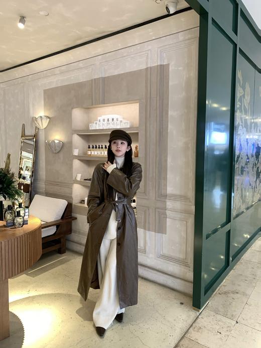 Read Nameless /防风时髦咖色长皮衣 2025/10/23 商品图4