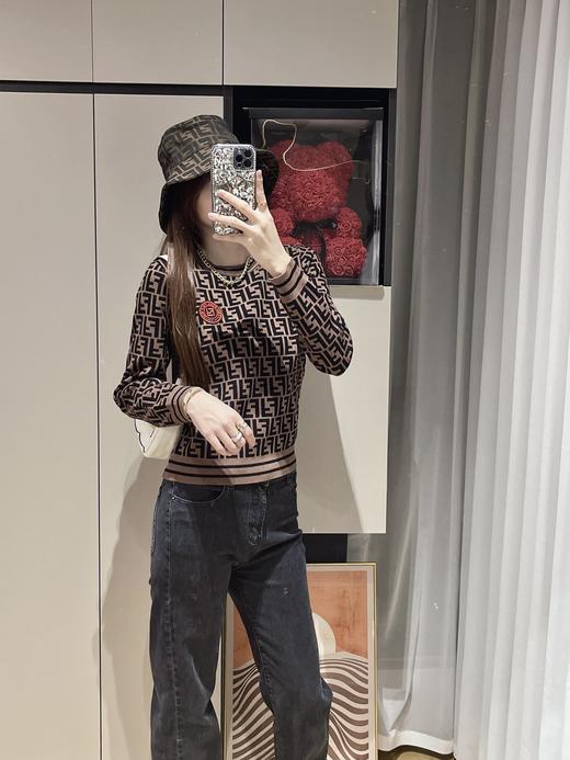 FD/芬*迪 老花双F满字母刺绣徽标针织衫 商品图13