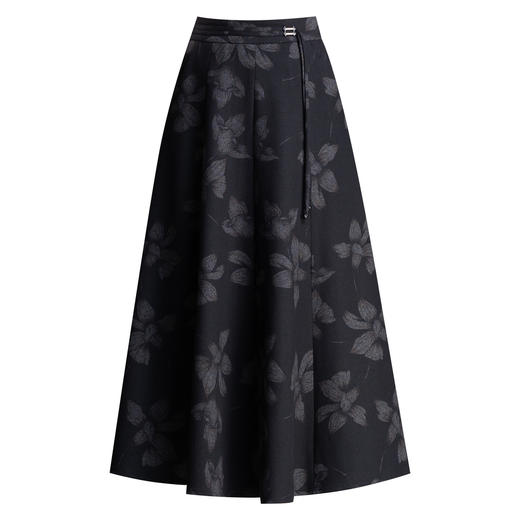 QYM M260-Y印花毛呢大摆裙半身裙厚款A字裙 商品图4