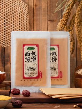 面包煎饼#口感劲道，软细腻无渣，薄软香甜，入口即化，不焦且香，粗粮味浓谷香四溢，粗粮细作不添加蔗糖
