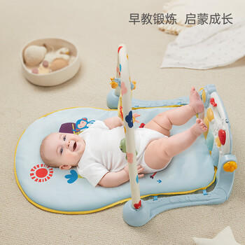 贝恩施婴儿健身架0-6个月宝宝脚踏钢琴玩具0-1岁新生儿礼盒满月见面礼物 商品图1