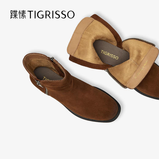 【云粉节】 BF楼蹀愫2025年秋冬新款薄底牛绒时装靴轻盈保暖户外短靴吊牌价1898活动价1139 商品图2