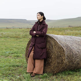 绽放712朵/冬季新款90白鹅绒气质宽松高领加厚保暖长款羽绒服女