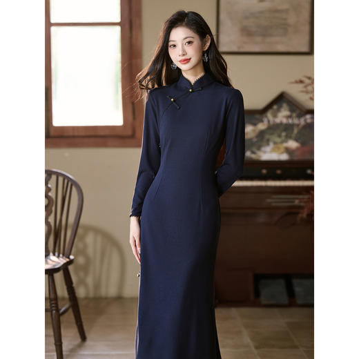 【倾城之恋】复古旗袍披肩套装，年轻日常大小姐斗篷连衣裙优雅淑女LSB4025 商品图0