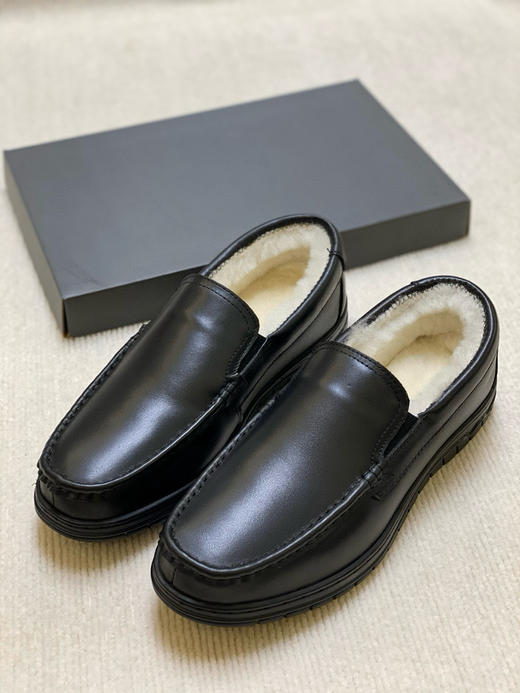 1022-4 爸爸鞋 经典款羊毛棉鞋一脚蹬/高帮系带男士保暖舒适男鞋 商品图0