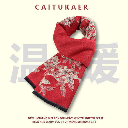 【围巾礼盒】秋冬季中年中老年人时尚保暖百搭款100%聚酯纤维女士长款围脖送礼( 180cm*30cm) 商品图2