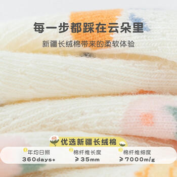 尼多熊儿童袜子女夏季薄款棉袜新生儿宝宝无骨袜透气网眼袜子儿童 商品图3