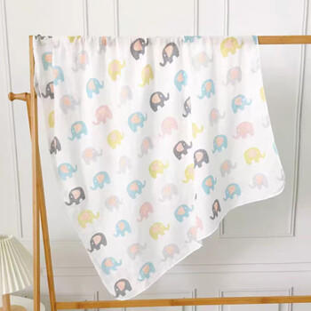 9i9婴儿包巾纱布纯棉襁褓巾新生儿宝宝产房包单抱被子120*110cm 商品图1