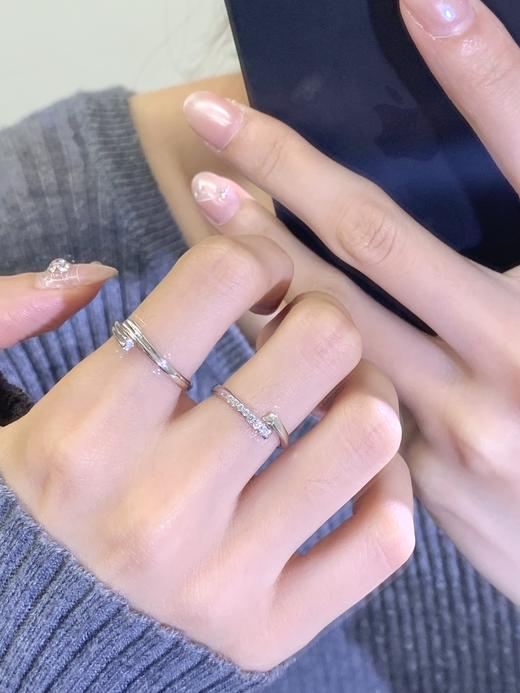 卡蒂罗KADER 心动循环情侣对戒 经典莫比乌斯环爱有引力原创小众开口可调节设计 简约时尚几何设计永恒的爱 商品图9