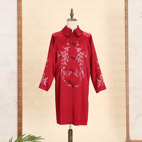 【福天华】高级寿衣女罩衣“花香藤蔓”百年工艺传统寿服