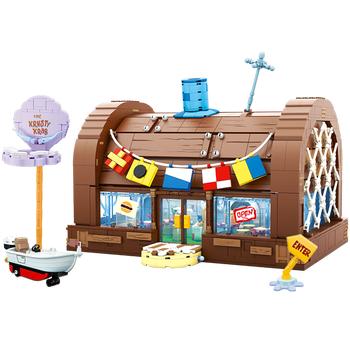 AREA-X海绵宝宝积木拼搭玩具潮玩生日三八女生礼物蟹堡王餐兼容乐高 商品图3