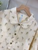 松植屋女款全棉水洗长袖长裤套装春秋双层纱布睡衣经典翻领与竹叶图案恬静素雅 商品缩略图1