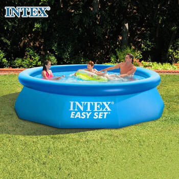 INTEX碟形水池 充气圆形户外大家庭儿童玩具戏水泳池 244*76cm 28110 商品图0