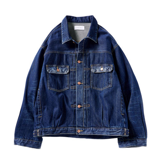 a minimal club重磅水洗100%棉翻盖口袋牛仔夹克赤耳边AM58DC07 商品图5