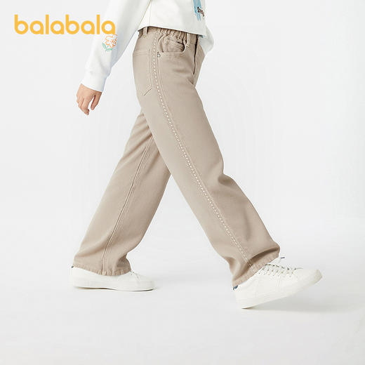 【商场同款】巴拉巴拉童装女童长裤儿童裤子2025新款秋牛仔直筒裤 商品图1