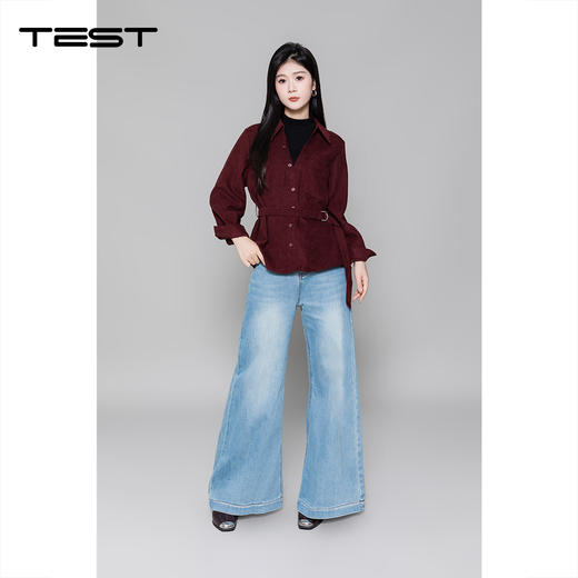 冬上新时尚吸睛宽松垂感十足轻松打造摩登复古感牛仔裤3254015 商品图2