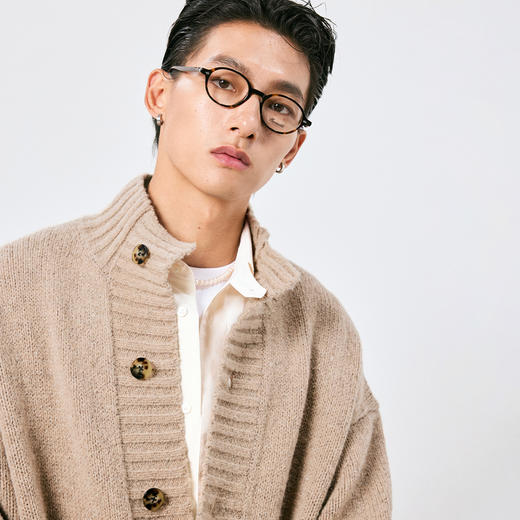 棉仓3671026004-【塞纳河畔】花纱针织大开衫含羊毛宽松松弛毛衣外套 商品图1