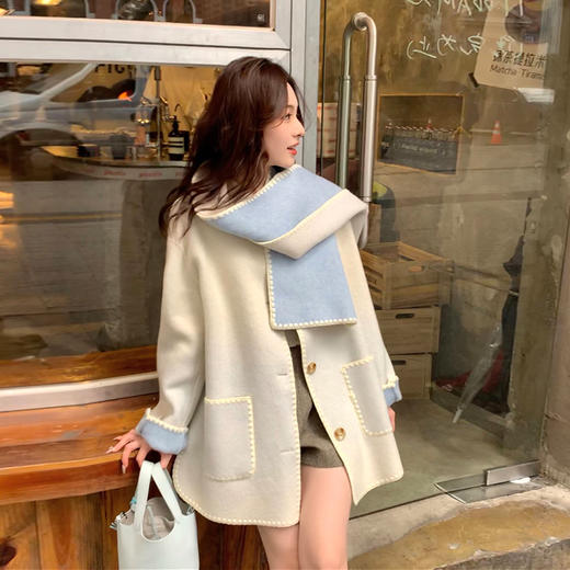 现货  挚爱大衣 秋冬氛围感 贝壳绣渐变色大衣 商品图2