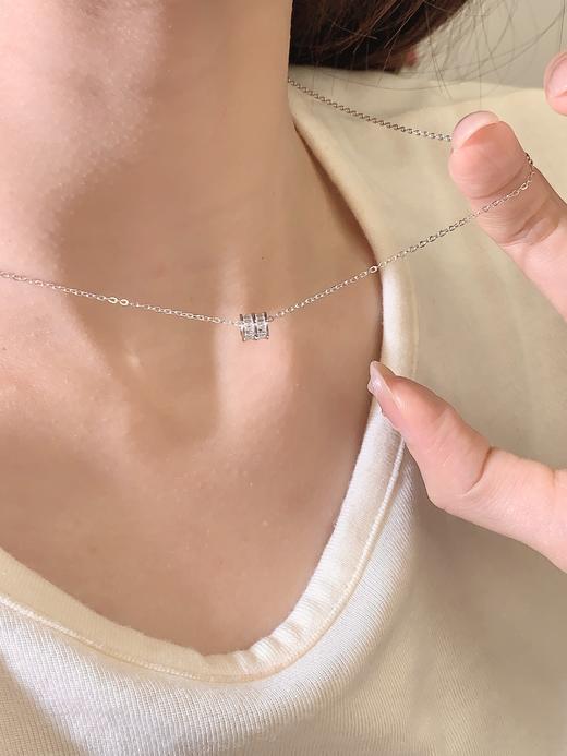 卡蒂罗KADER 幸运小蛮腰项链 新中式闪耀锁骨链满钻璀璨闪耀转运珠小众设计拼接链好运 优雅大方简约配饰 商品图4