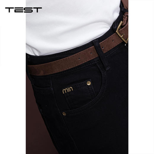 冬上新轻松打造摩登高级感九分版型利落阔腿牛仔裤3254030 商品图3