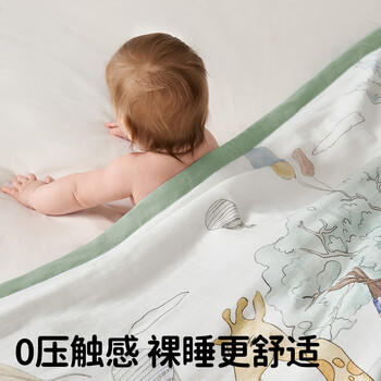 欧孕（OUYUN）婴儿盖毯儿童夏凉被空调被（六层纱布）森林奇遇145*110 商品图2