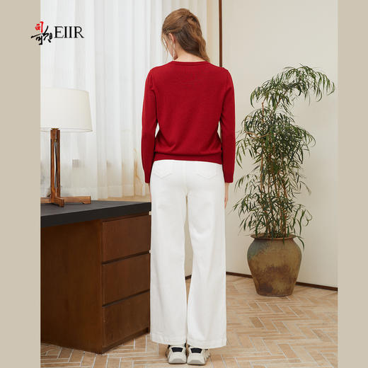 司歌毛织长袖套头针织衫圆领女秋冬G92G3456 商品图3