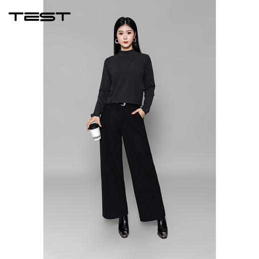 冬上新时尚百搭通勤穿搭高级感宽松休闲裤3254009 商品图3