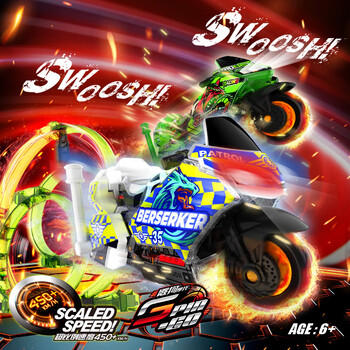 iDoon 飕狗摩托车儿童男孩玩具惯性车轨道-急速法则生日礼物 商品图4