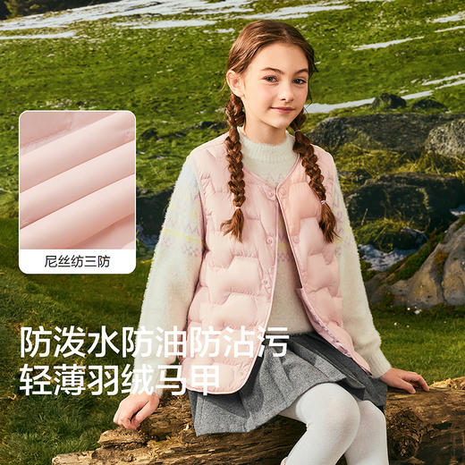 【商场同款】巴拉巴拉儿童轻薄羽绒马甲男女童上衣新款2025冬三防 商品图3