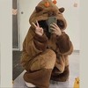 【秋冬季新款加绒加厚保暖斗篷睡袍】网红同款可爱软妹珊瑚绒法兰绒连帽少女家居服套装 商品缩略图7