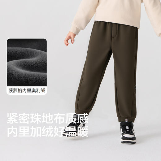 巴拉巴拉童装儿童裤子男加绒长裤2025冬新款卫裤百搭 商品图3