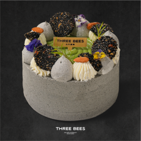 黑芝麻燕麦紫米奶油蛋糕